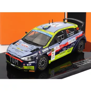   Ixo-Models - HYUNDAI i20 R5 N 11 RALLY POLEN 2022 T.KRISTENSSON - A.JOHANSSON LIGHT BLUE YELLOW RED BLACK