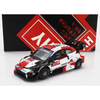   Ixo-Models - TOYOTA YARIS GR RALLY1 TEAM TOYOTA GAZOO RACING WRT N 33 2nd RALLY YPRES 2022 ELFYN EVANS - SCOTT MARTIN WHITE RED BLACK