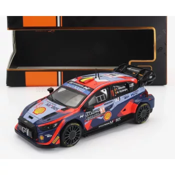   Ixo-Models - HYUNDAI i20 N RALLY1 TEAM SHELL MOBIS WRT N 11 3rd RALLY MONTECARLO 2023 THIERRY NEUVILLE - MARTIJN WYDAEGHE 2 TONE BLUE RED