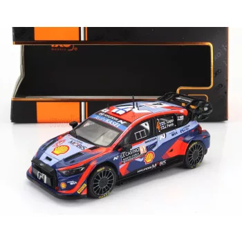   Ixo-Models - HYUNDAI i20 N RALLY1 TEAM SHELL MOBIS WRT N 4 8th RALLY MONTECARLO 2023 LAPPI ESAPEKKA - JANNE FERM 2 TONE BLUE RED
