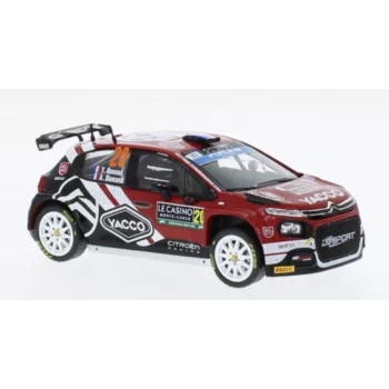   Ixo-Models - CITROEN 	C3 RALLY2 TEAM AEC DG SPORT N 20 8th RALLY MONTECARLO 2024 YOHAN ROSSEL - ARNAUD DUNAND RED BLACK WHITE