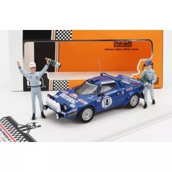   Ixo-Models - LANCIA STRATOS HF (night version) N 4 WINNER RALLY MONTECARLO 1979 WITH FIGURE BERNARD DARNICHE - ALAIN MAHE BLUE