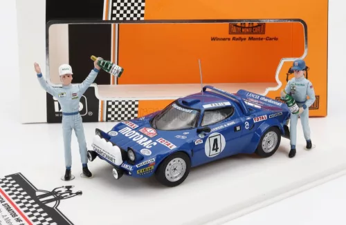 Ixo-Models - LANCIA STRATOS HF (night version) N 4 WINNER RALLY MONTECARLO 1979 WITH FIGURE BERNARD DARNICHE - ALAIN MAHE BLUE