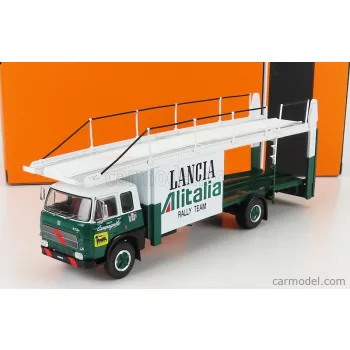   Ixo-Models - Fiat 673 Truck Car Transporter Team Lancia Alitalia Rally 1976 Green White