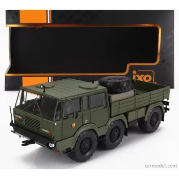   Ixomodels - Tatra 813 Nva 6X6 Truck Cassonato Double Cabine 3-Assi 1968 Military Green