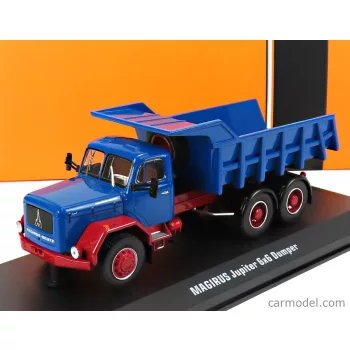   Ixo-Models - Magirus Jupiter 6X6 Truck Cassone Ribaltabile 3-Assi 1964 Blue Red
