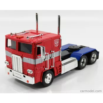   Jada - Peterbilt 352 Tractor Truck 3-Assi 1979 - Optimus Prime Transformers Iv L'Era Dell'Estinzione - Movie 2014 Red Blue