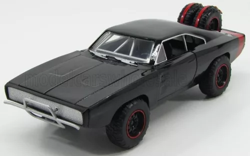 Jada - DODGE DOM'S DODGE CHARGER R/T OFFROAD 1970 - FAST & FURIOUS 7 BLACK