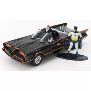   Jada - BATMAN BATMOBILE 1966 - CLASSIC TV SERIES WITH BATMAN FIGURE BLACK RED
