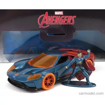 Jada - Ford Usa Gt 2017 With Doctor Strange Figure Blue Red