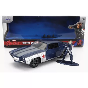   Jada - CHEVROLET CAMARO COUPE 1973 WITH WINTER SOLDIER FIGURE BLUE SILVER