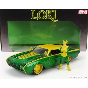   Jada - Ford Usa Thunderbird With Marvel Loki 1963 Green Yellow