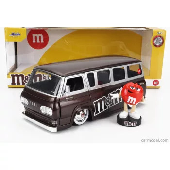   Jada - Ford Usa Econoline Minibus With M&M'S Figure 1965 Brown