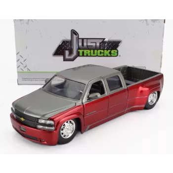Jada - CHEVROLET SILVERADO PICK-UP DUALLY 1999 RED SILVER