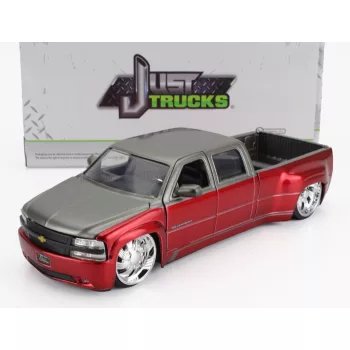 Jada - CHEVROLET SILVERADO PICK-UP DUALLY 1999 RED SILVER