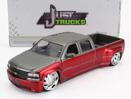 Jada - CHEVROLET SILVERADO PICK-UP DUALLY 1999 RED SILVER