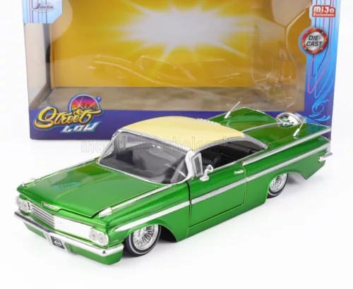 Jada - CHEVROLET IMPALA CUSTOM STREET LOW 1959 GREEN MET CREAM