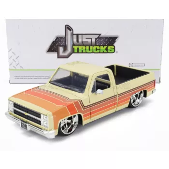 Jada - CHEVROLET C-10 PICK-UP CUSTOM 1985 CREAM BROWN ORANGE