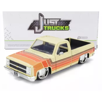 Jada - CHEVROLET C-10 PICK-UP CUSTOM 1985 CREAM BROWN ORANGE