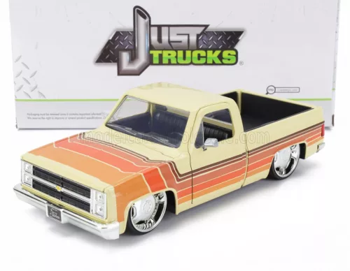 Jada - CHEVROLET C-10 PICK-UP CUSTOM 1985 CREAM BROWN ORANGE