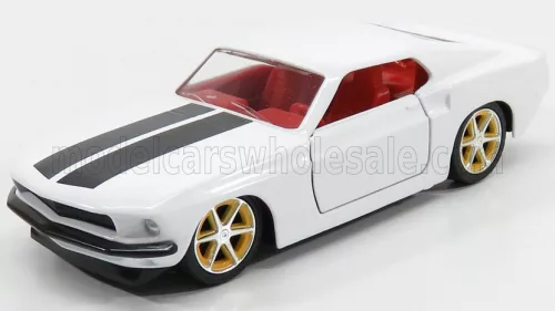 Jada - FORD USA ROMAN'S MUSTANG CUSTOM ANVIL HALO 1969 - FAST & FURIOUS VI (2013) WHITE