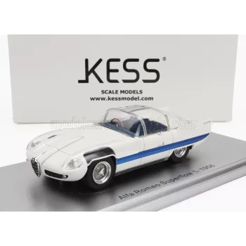   Kess Models - ALFA ROMEO 6C 3000 SUPERFLOW I PININFARINA 1956 WHITE BLUE