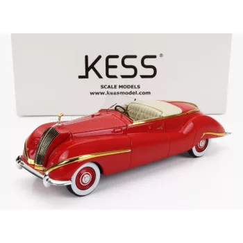   Kess Models - ROLLS ROYCE PHANTOM III LABOURDETTE VUTOTAL CABRIOLET OPEN 1947 RED GOLD