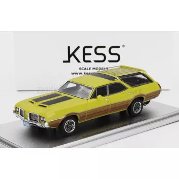   Kess Models - OLDSMOBILE VISTA CRUISER 442 SW STATION WAGON 1972 YELLOW BLACK WOOD