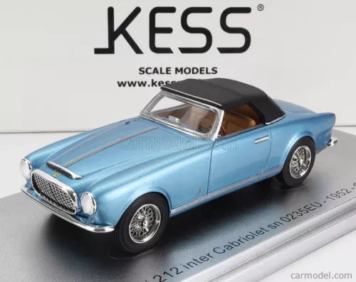 Kess-Model - Ferrari 212 Inter Sn0235Eu Cabriolet Closed 1952 Light Blue Met Black