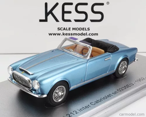 Kess-Model - Ferrari 212 Inter Sn0235Eu Cabriolet Open 1952 Light Blue Met