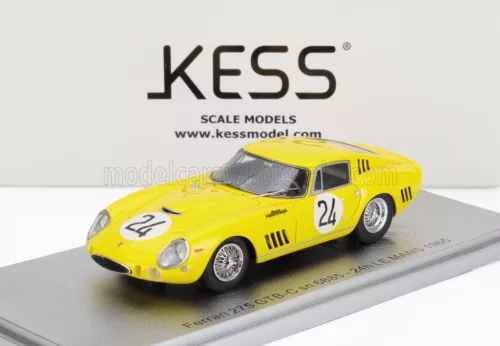 Kess Models - FERRARI 275 GTB/C sn.6885 TEAM ECURIE FRANCORCHAMPS N 24 3rd 24h LE MANS 1965 WILLY MAIRESSE - JEAN BLATON (BEURLYS) YELLOW
