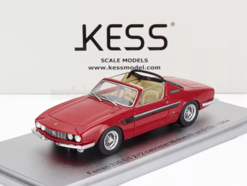 Kess Models - FERRARI 330 GT 2+2 sn.6109 MICHELOTTI CABRIOLET OPEN 1964 RED BLACK
