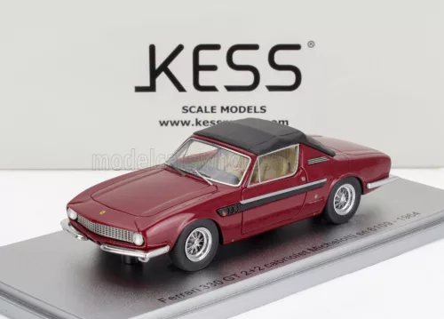 Kess Models - FERRARI 330 GT 2+2 sn.6109 MICHELOTTI CABRIOLET CLOSED 1964 BORDEAUX BLACK
