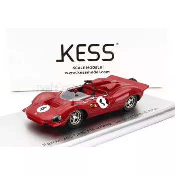   Kess Models - FERRARI 350 P4 SPIDER CAN-AM s/n0858 N 4 TASMAN GP LONGFORD 1968 C.AMON RED