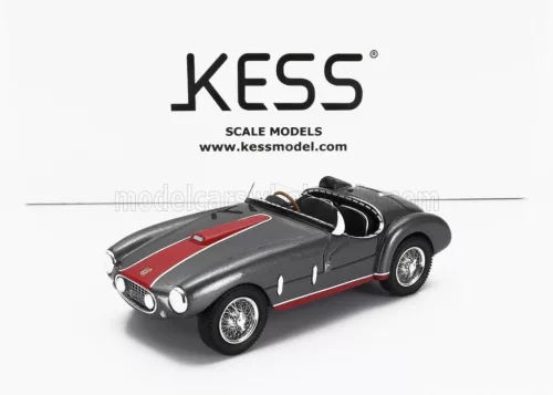 Kess Models - FERRARI 166 MM53 SPIDER BARQUETTE ch.0300M VIGNALE BY OBLIN 1955 GREY RED