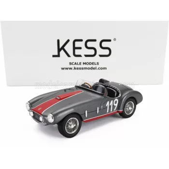   Kess Models - FERRARI 166 MM53 SPIDER BARQUETTE ch.0300M VIGNALE BY OBLIN N 119 WINNER COPPA SAR 1955 GREY RED