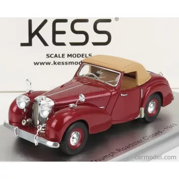 Kess-Model - Triumph Roadster Closed 1949 Red Met Beige
