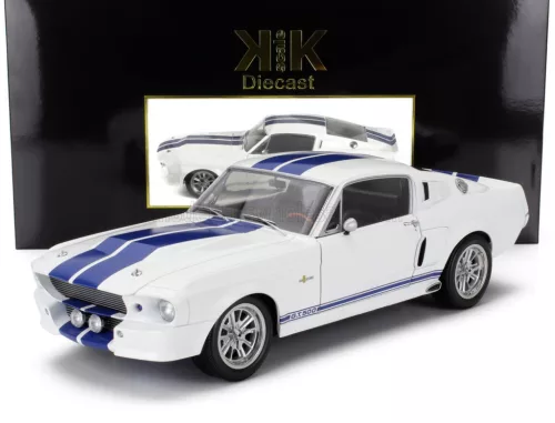 KK-Scale - FORD USA MUSTANG SHELBY GT500 ELEANOR COUPE 1967 WHITE BLUE
