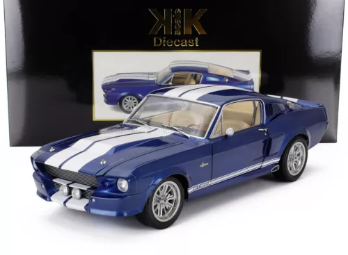 KK-Scale - FORD USA MUSTANG SHELBY GT500 ELEANOR COUPE 1967 BLUE WHITE