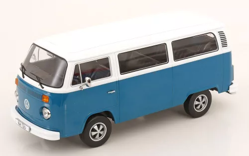 KK-Scale - 1:18 Volkswagen T2b Bus with Fuchs Rims Blue/White 1972