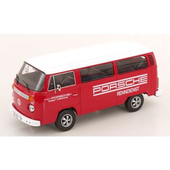   KK-Scale - 1:18 Volkswagen Bus T2b "Porsche Renndienst" with Fuchs Rims Red/White 1972