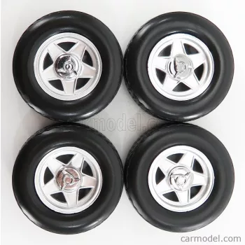   Kk-Scale - Accessories Ferrari 512Bb -365Gt4/Bb - 4X Wheels And Tyre Set 1973 Black