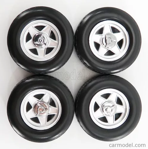 Kk-Scale - Accessories Ferrari 512Bb -365Gt4/Bb - 4X Wheels And Tyre Set 1973 Black