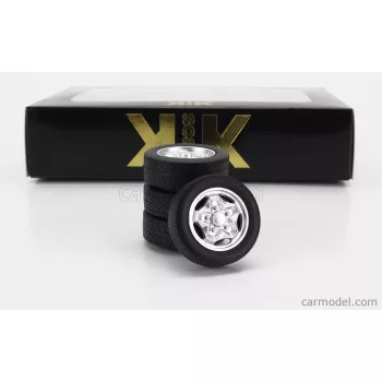   Kk-Scale - Accessories Set 4X Wheels And Hackmesser Rims For Porsche 911 Carrera Clubsport Silver