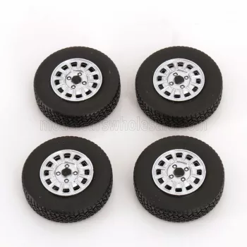   KK-Scale - ACCESSORIES SET 4X WHEELS AND RIMS FOR VOLKSWAGEN SCIROCCO MKI GTi 1976 BLACK CHROME