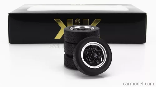 Kk-Scale - Accessories Set 4X Wheels And Hackmesser Rims For Porsche 911 Carrera Clubsport Black