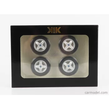   Kk-Scale - Accessories Set 4X Wheels And Rims For Fiat 500 Abarth 1968 Black Silver