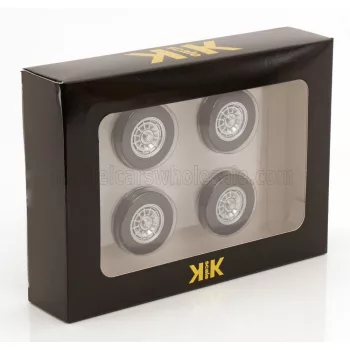   KK-Scale - ACCESSORIES SET 4X WHEELS AND RIMS FOR GHIBLI COUPE 1969 BLACK CHROME