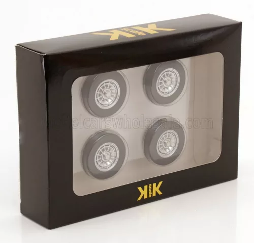 KK-Scale - ACCESSORIES SET 4X WHEELS AND RIMS FOR GHIBLI COUPE 1969 BLACK CHROME