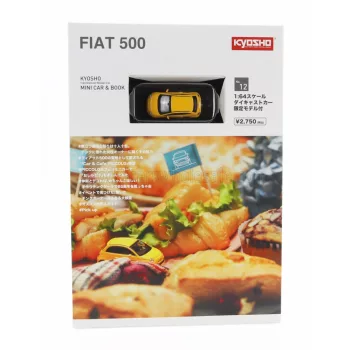 Kyosho - FIAT NUOVA 500 2007 WITH BOOK YELLOW